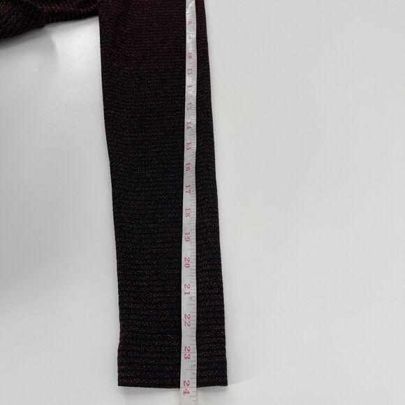 Rebecca Minkoff Women Dress Sz Large Phoebe High Neck Metallic Ribbed Knit Mini - Picture 10 of 10